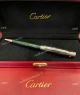 Imitation Cartier Santos Rollerball pen Silver and Green Best gift (2)_th.jpg